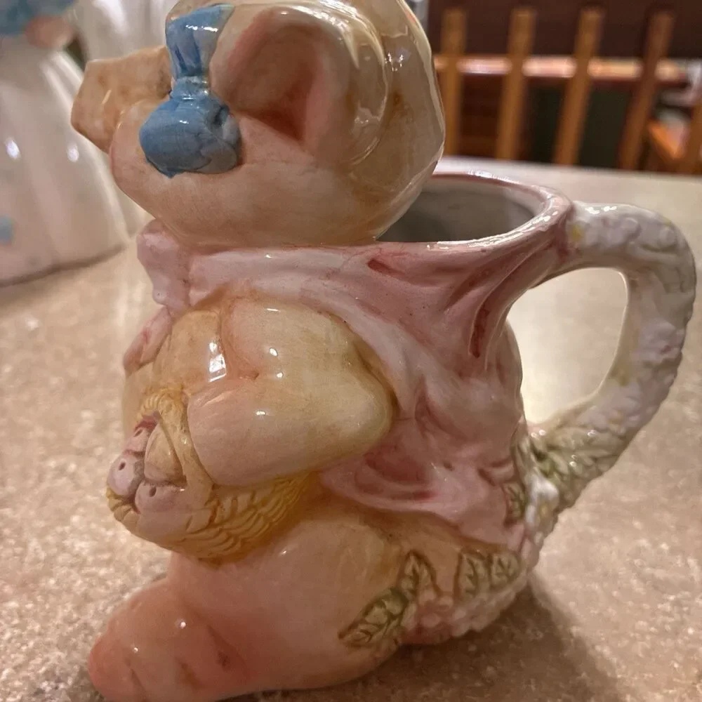 Pigsville Pig Creamer 1993 Ceramic 5x4 Inch FM 1384 Vintage